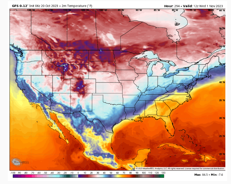 Winter-like Temperatures may be arriving sooner this year...